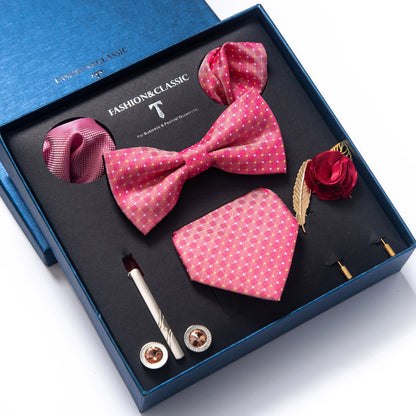 Spot tie set, bow tie, 8 piece set men's accessories