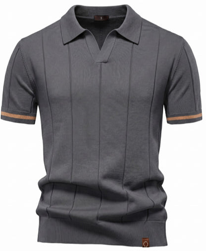 Men's Business Casual Wool Knit Polo Shirt