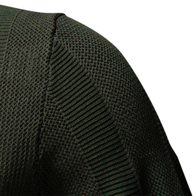 Men's Stripe Hollow Polo Shirt