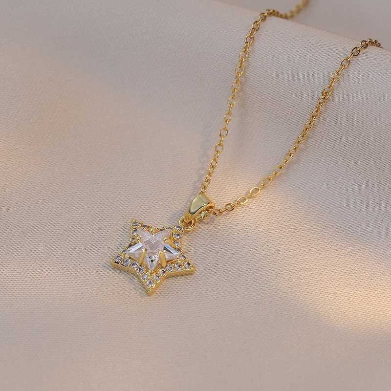 Amoré Zircon Flower Women's Necklace