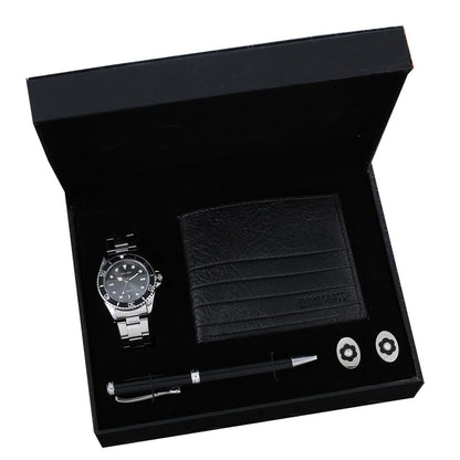 Executive Classic Men's Quartz Gift Bundle