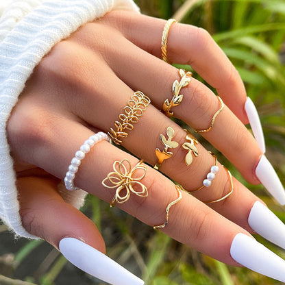 Cross-border New Opening Multi-joint Ring Set