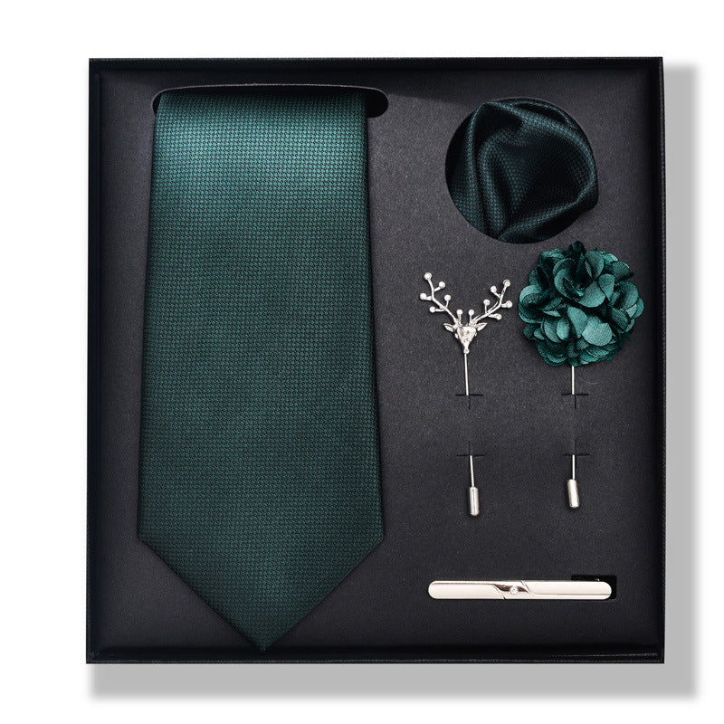 Cashew Nut Stripe Tie & Accessories Set
