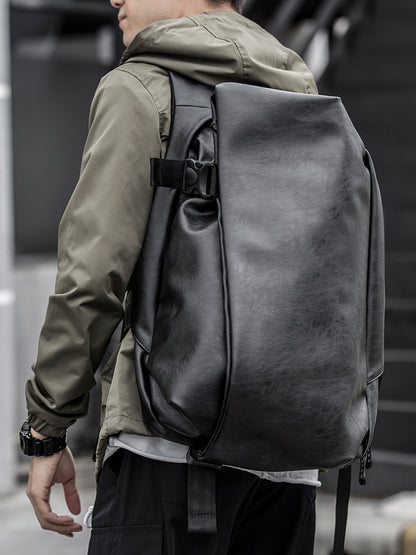 MOY Sales Men's Backpack Fashion Trend Casual Simple College Men's PU Backpack Cross Border