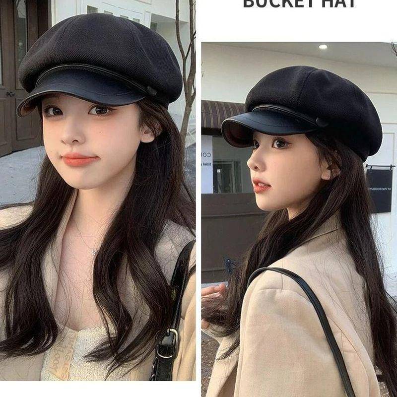 Korean Retro Octagonal Beret Hat