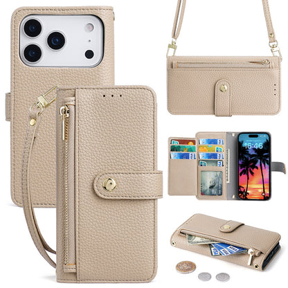 Ladies Zipper Wallet & Leather Case for iPhone