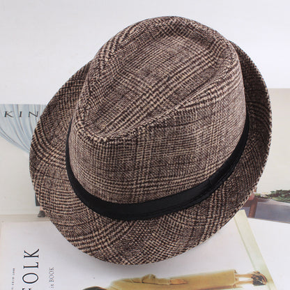 Autumn Plaid Flannel Jazz Hat