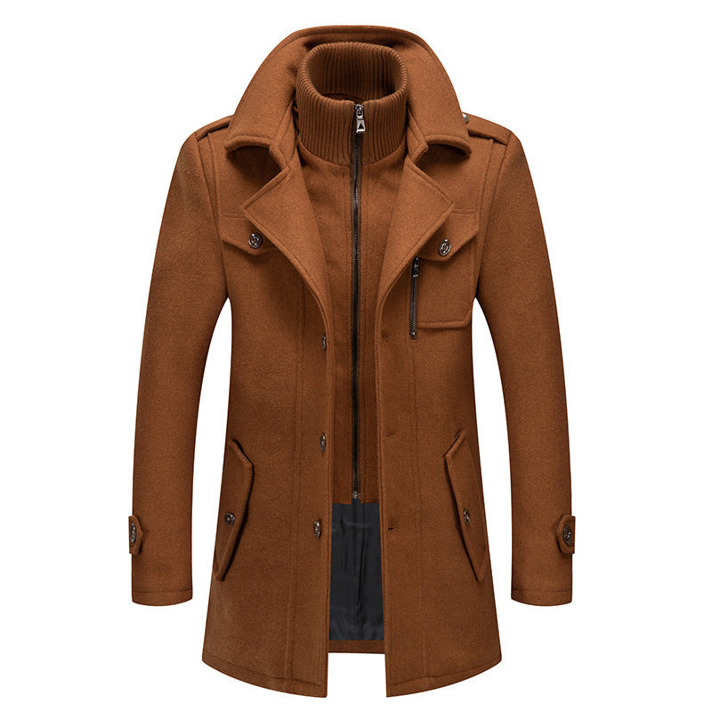 Nordic Gent Business Woolen Collar Coat