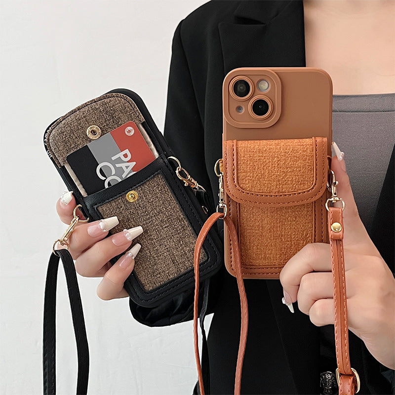 Strap Wallet Luxe Series Cross body Wallet Case for iPhone