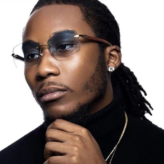 Men's Ultra Clear Rimless Sunglasses