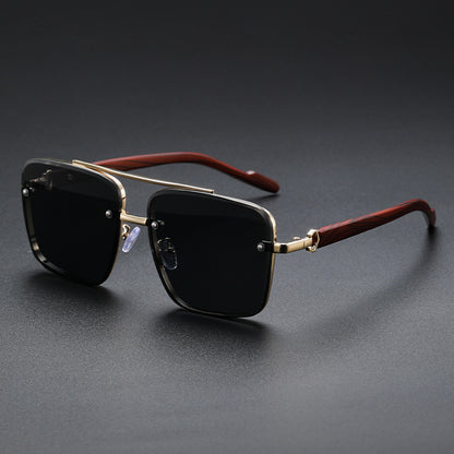 HD polarized pilot sunglasses for men.
