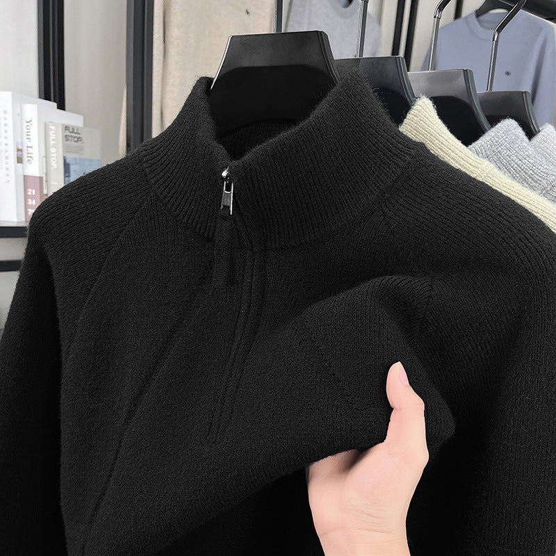 Puyuan Half-Zip Thick Knit Sweater