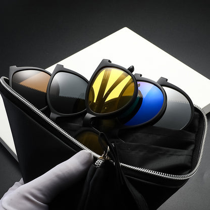 Polarized Magnetic Sunglasses & Myopia Frame Set for Men and Women