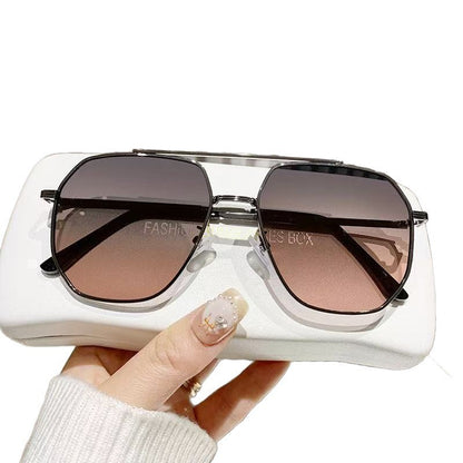 Metal Polarized Sunglasses  UV Protection, Large Frame, Unisex