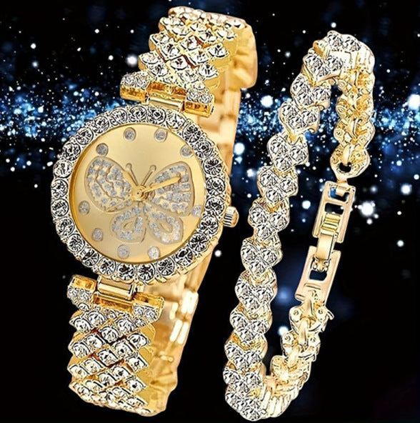 SILVERY LUXE CRYSTAL ROMAN SET