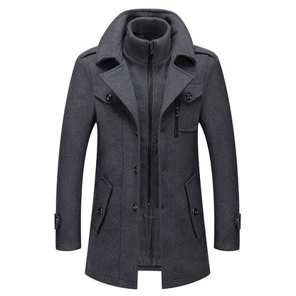 Nordic Gent Business Woolen Collar Coat