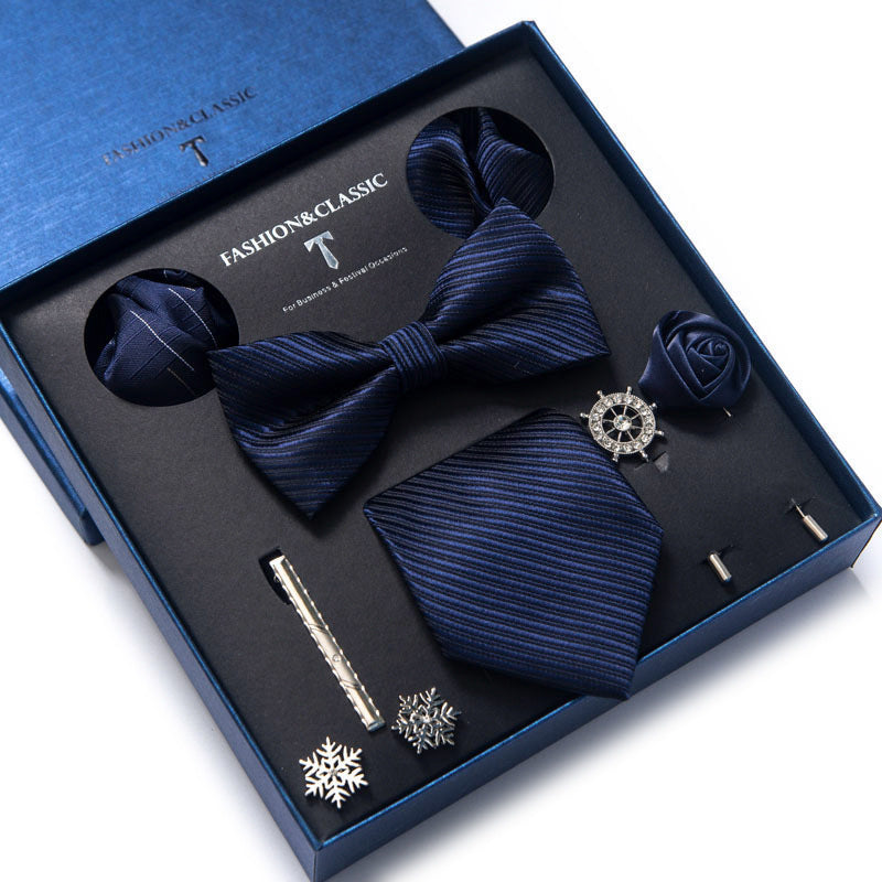 Spot tie set, bow tie, 8 piece set men's accessories