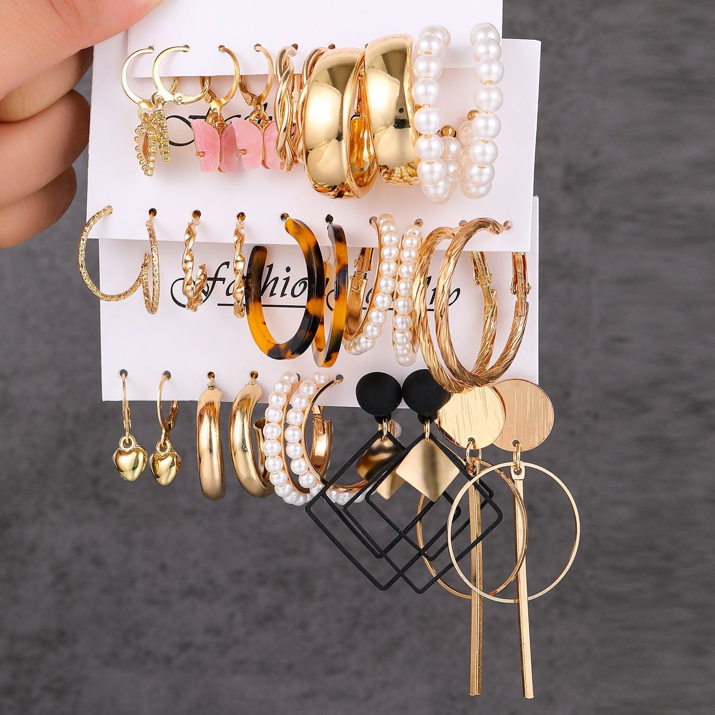 Cross-border New Twist Chain Earrings Women's Set