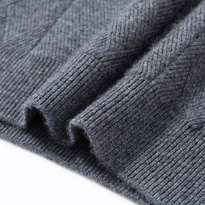 NORDWELL Diamond Jacquard Wool Cashmere Cardigan Men