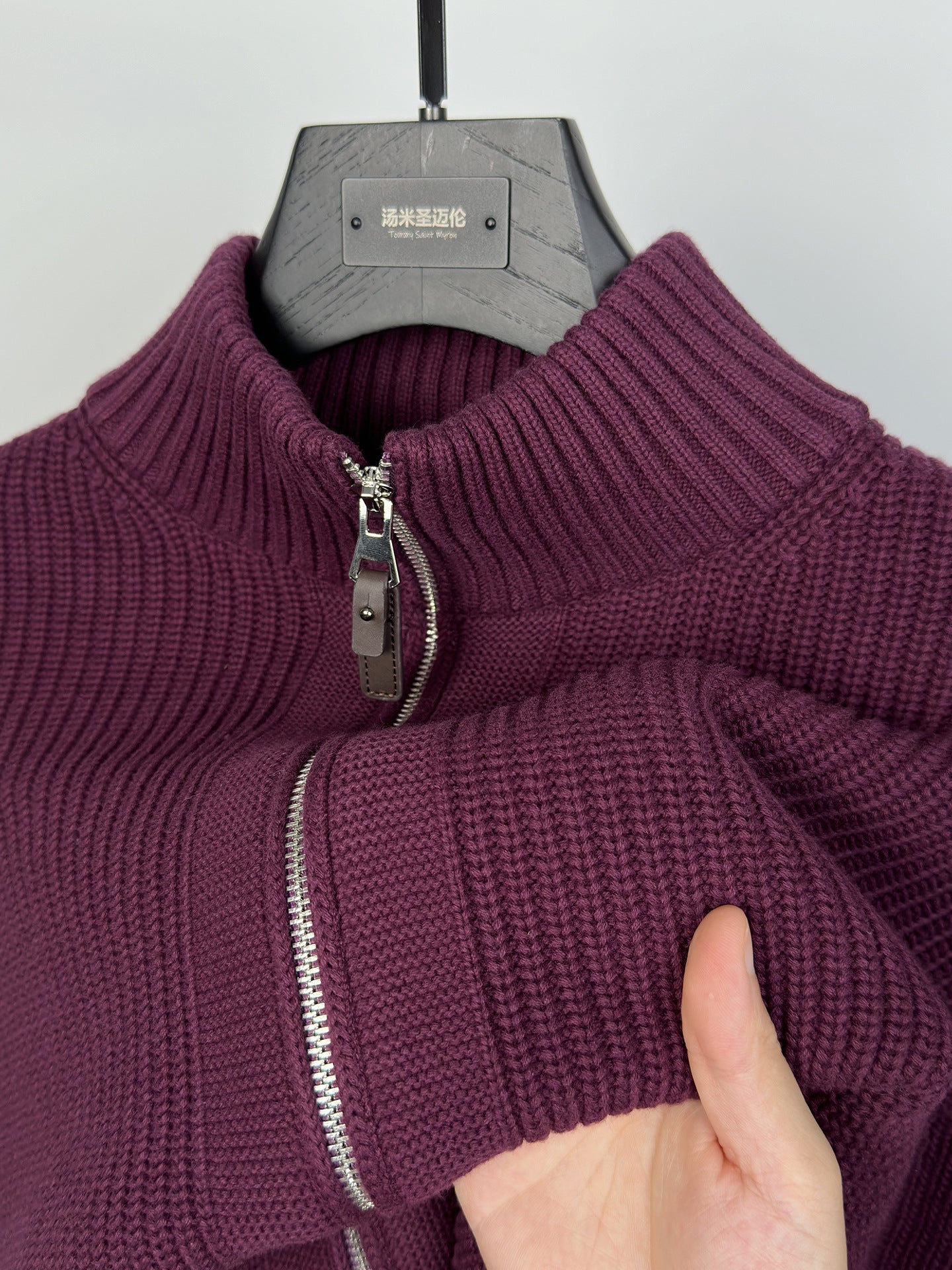 Pure Cotton Dual-Zip Heavyweight Knit Jacket