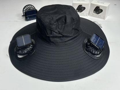 Solar Breeze Pro Solar USB Double Fan Cooling Hat