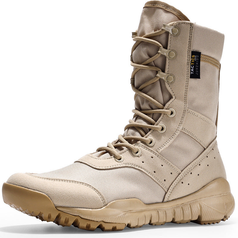 Desert Core Tactical Combat Boots  High-Top Breathable Canvas Edition
