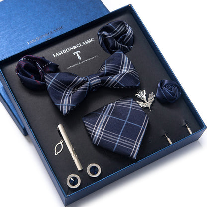 Spot tie set, bow tie, 8 piece set men's accessories