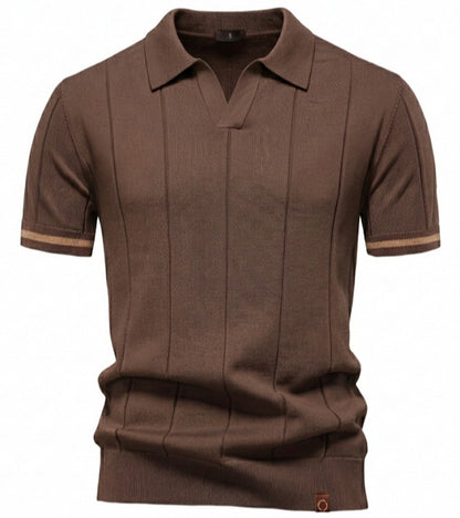 Men's Business Casual Wool Knit Polo Shirt
