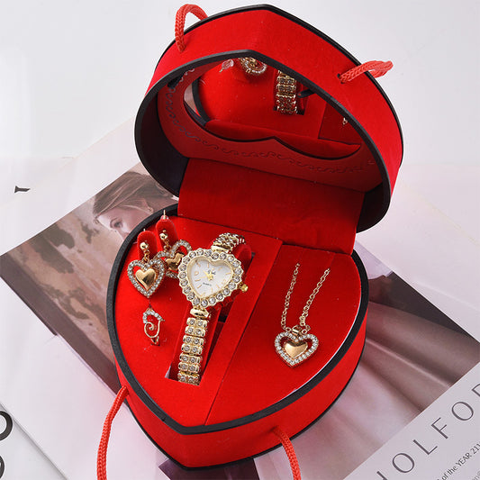 Double drainage diamond watch love gift box