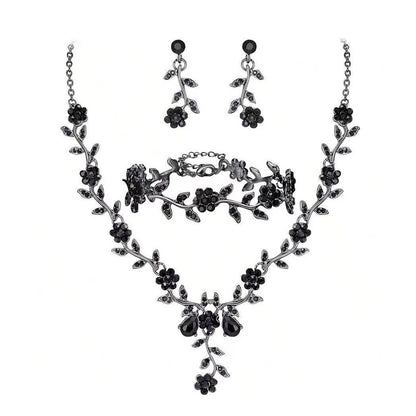 Elegant Floral Necklace & Earrings Edition