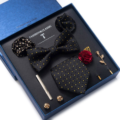 Spot tie set, bow tie, 8 piece set men's accessories