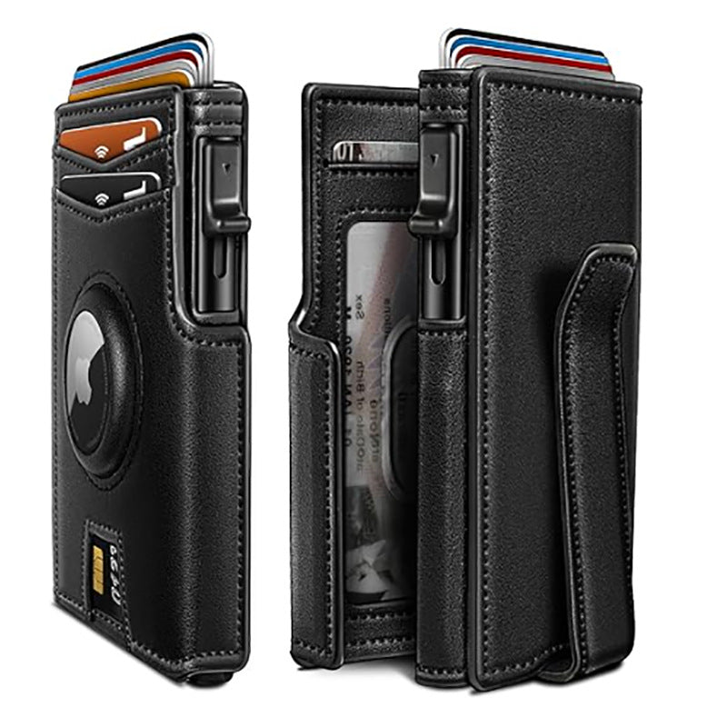 Cross border ultra thin magnetic flip cover men's wallet