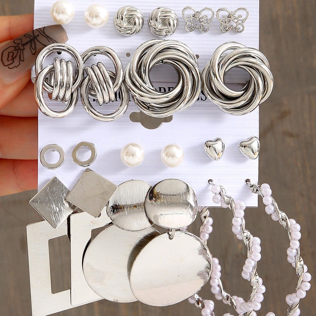 Cross-border New Twist Chain Earrings Women's Set