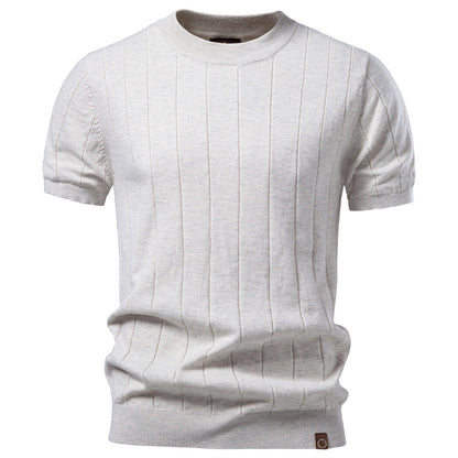 Men's premium Euro cotton/wool crew-neck sweater