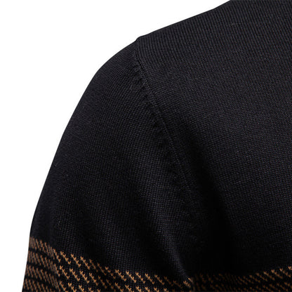 Men's Business Stand Collar Cotton Sweater