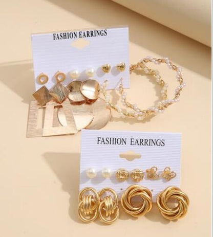 Cross-border New Twist Chain Earrings Women's Set