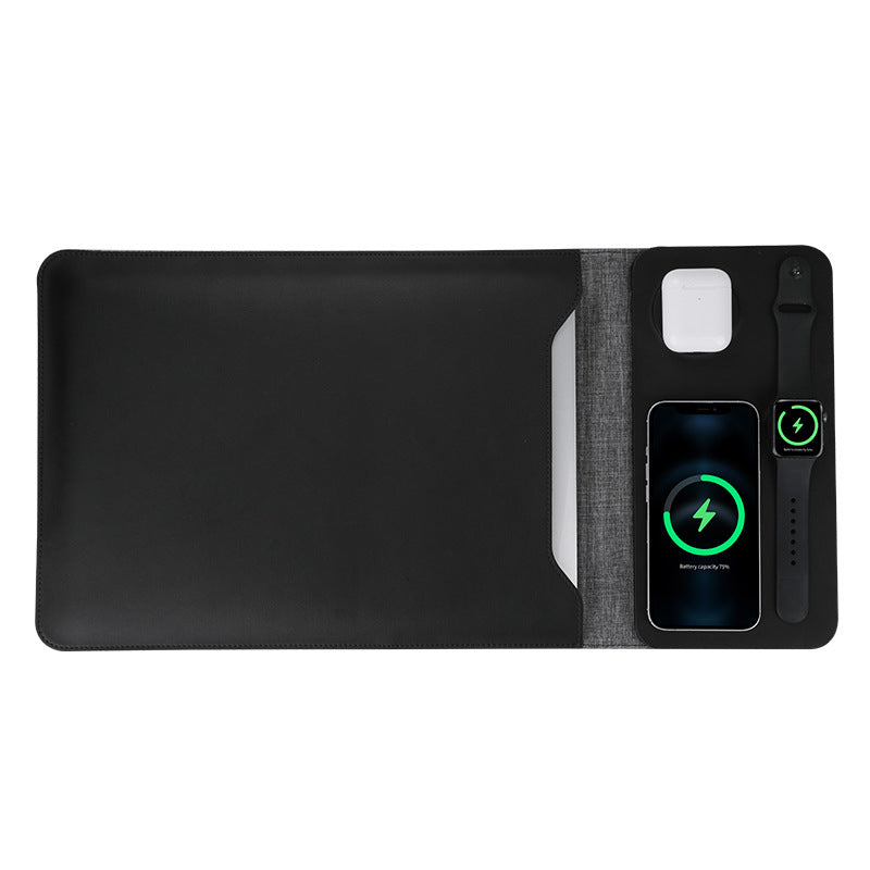 5-in-1 wireless charging sleeve bag
