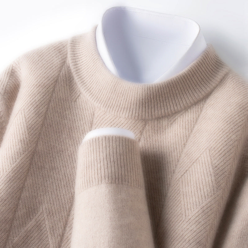 NORDWELL Diamond Jacquard Wool Cashmere Cardigan Men