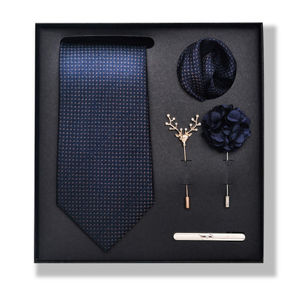 Cashew Nut Stripe Tie & Accessories Set