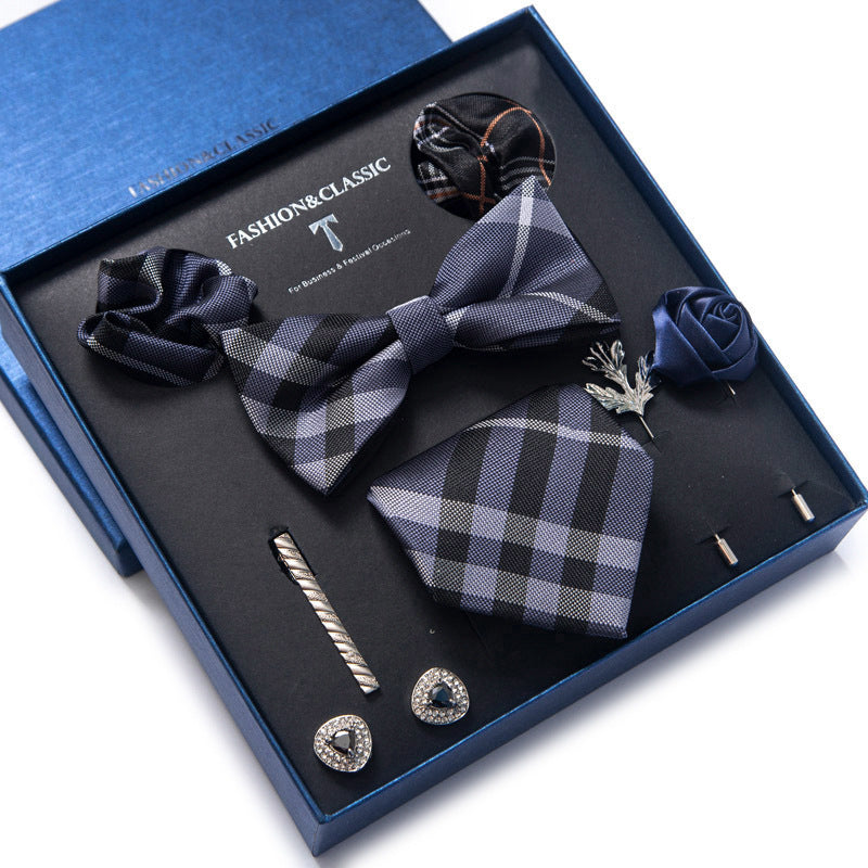 Spot tie set, bow tie, 8 piece set men's accessories