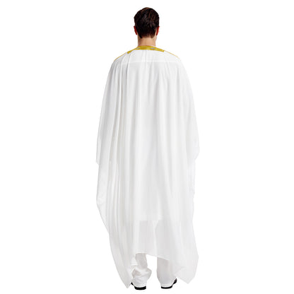 Mens Arabic Embroidered Long Robe  Gold Bead Chiffon
