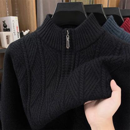 Half-Zip Thick Knit Cardigan Sweater