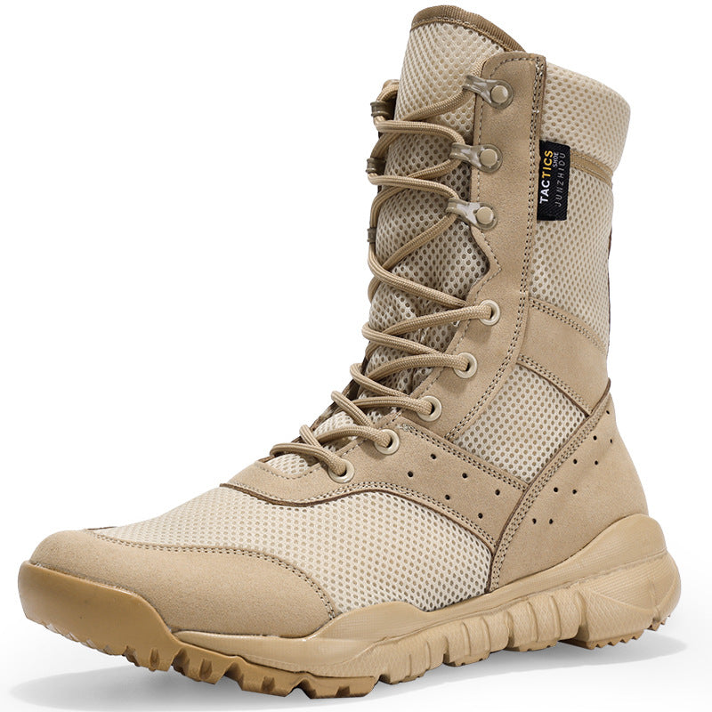 Desert Core Tactical Combat Boots  High-Top Breathable Canvas Edition