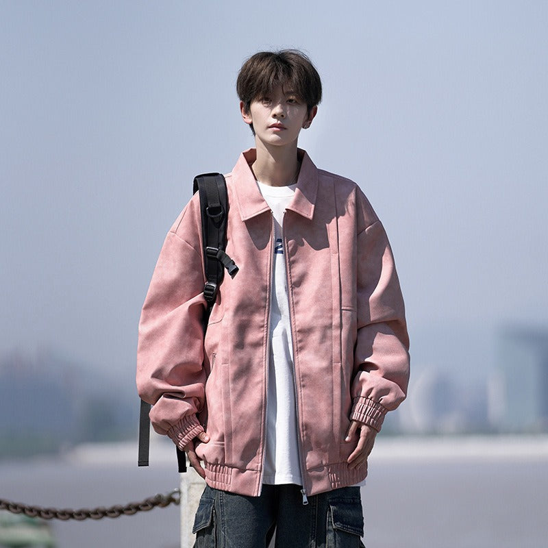 Retro men's thick oversized autumn/winter jacket