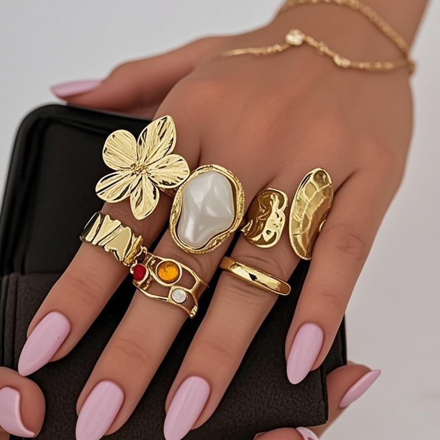 Cross-border New Opening Multi-joint Ring Set