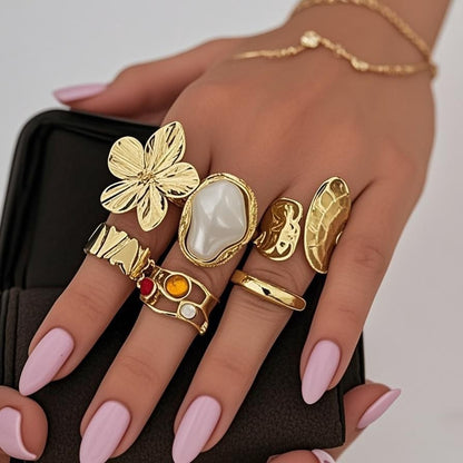 Cross-border New Opening Multi-joint Ring Set