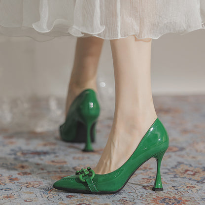 Paris Élite Patent Horse bit Stiletto Pumps