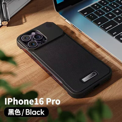 Metal Magnetic Leather Case for iPhone