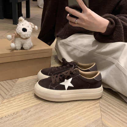 Womens casual lace-up board shoes