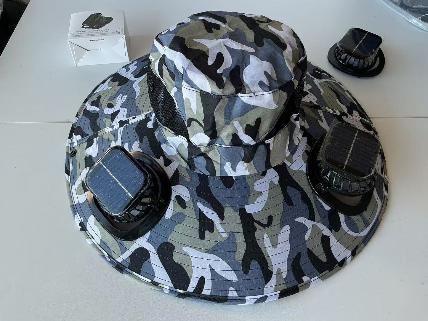 Solar Breeze Pro Solar USB Double Fan Cooling Hat